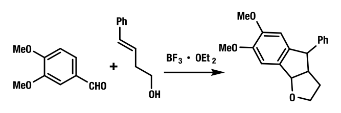 Tandem Cyclization via Prins and Friedel-Crafts reactions